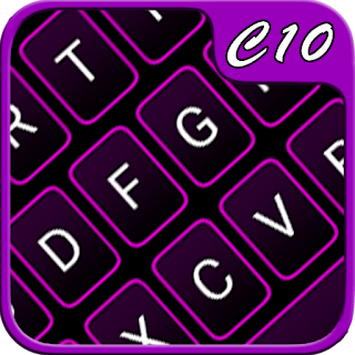 Purple Neon Keyboard apk