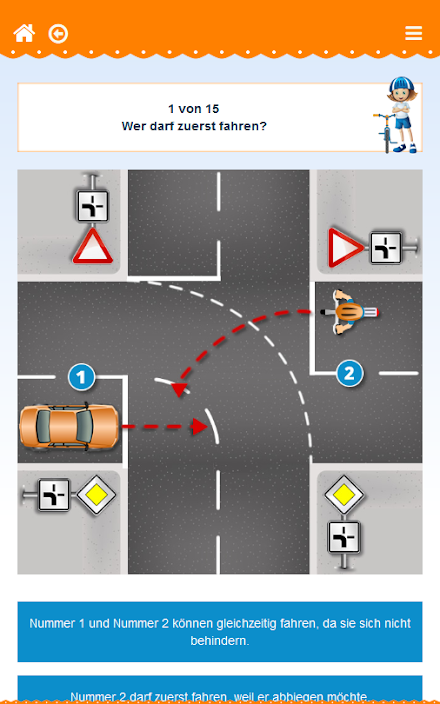 Radfahrprüfung Screen 2
