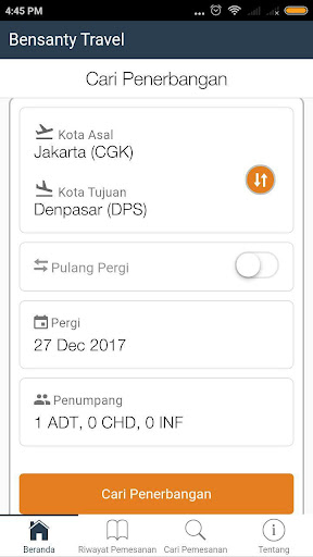 Android application Bensanty Travel Mobile screenshort