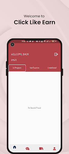 CLICK LIKE EARN Screen 2