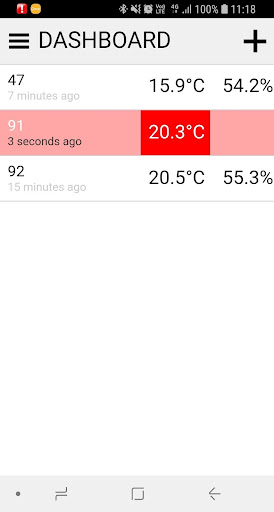TempReport Screen 2