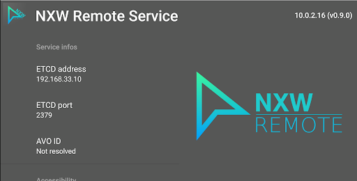 NXW Remote Service Screen 2