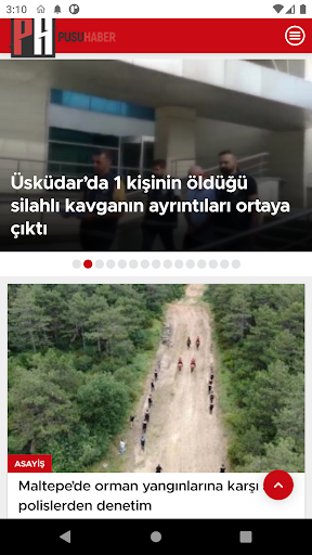 Android application Pusu Haber screenshort