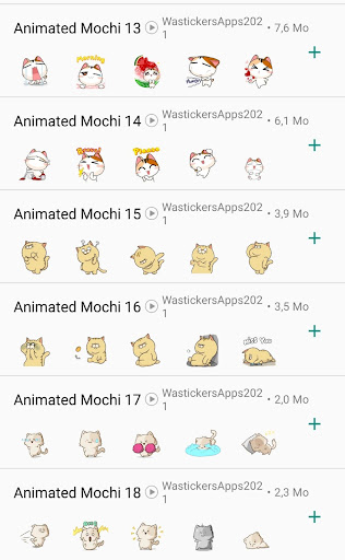 Mochi mochi peach animated stickers for Whatsapp