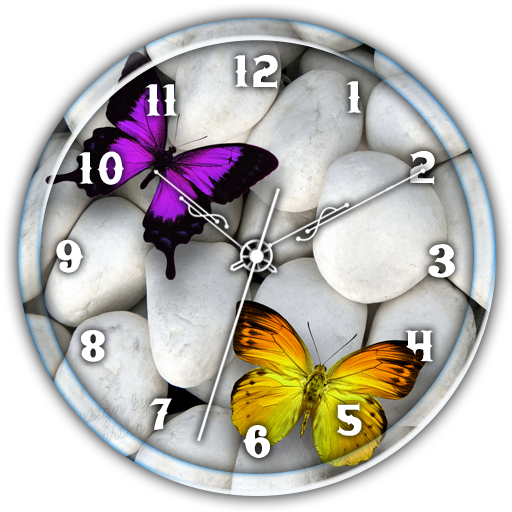 Pebbles Clock Live Wallpaper