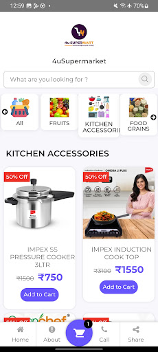 Android application 4u Supermarket screenshort