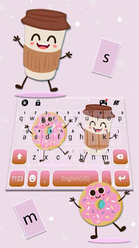 Coffee And Donut Keyboard Them Screen 2