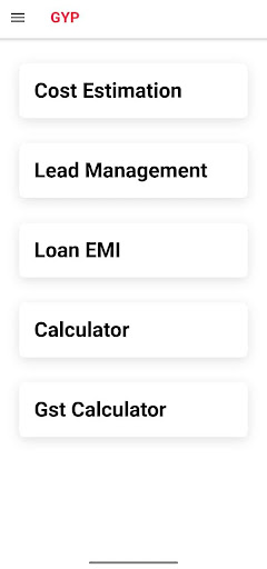 Android application RealEstimate ( Personal CRM ) screenshort