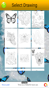 rainbow butterfly coloring
