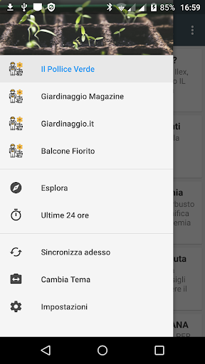 Android application Giardinaggio Notizie screenshort