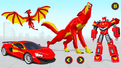 Wolf Robot Car Transform Game Screen 3