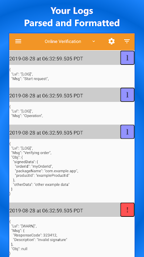 Android application CloudWatch Logs Reader screenshort