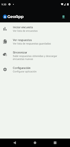 Android application SurveyApp screenshort