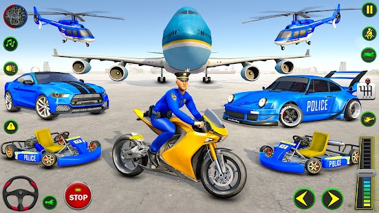 Police Plane Transporter Game Screenshot