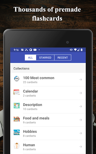 Screenshot of Polish flashcards