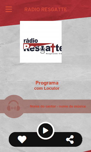 Android application Rádio Resgatte screenshort