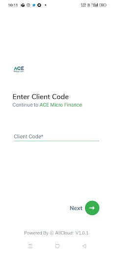 Android application ACE Micro Finance screenshort