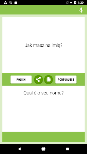 Android application Polish-Portuguese Translator screenshort