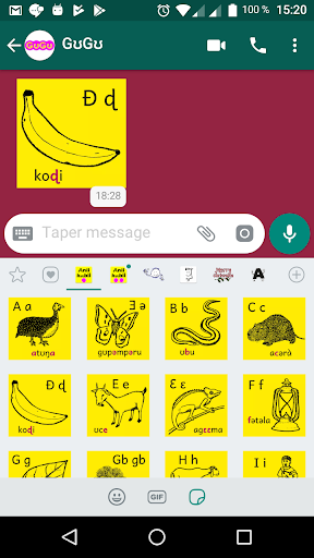 Android application stickers Anii kɩɩbii screenshort