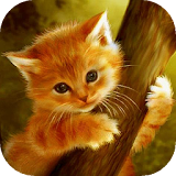 Kitten on a tree live wp icon
