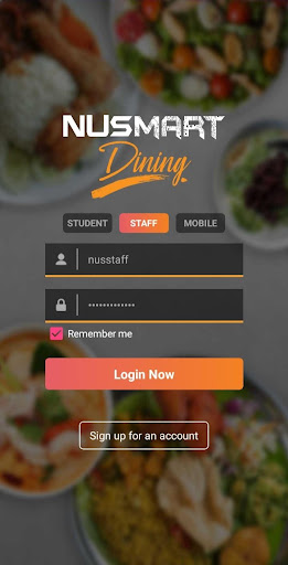 NUSmart Dining Screen 2