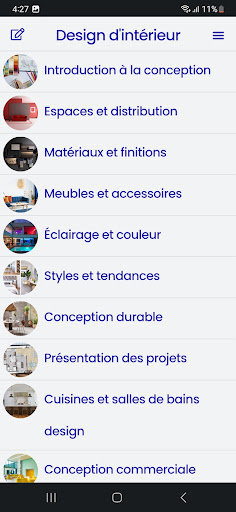 Aperçu de l'application