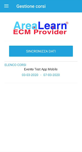 Eventi AreaLearn Screen 2
