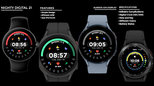 Nighty Digital 21 - watch face screenshot 18