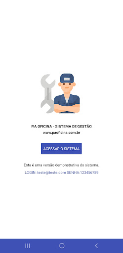 Android application Sistema de Gestão de Oficinas screenshort