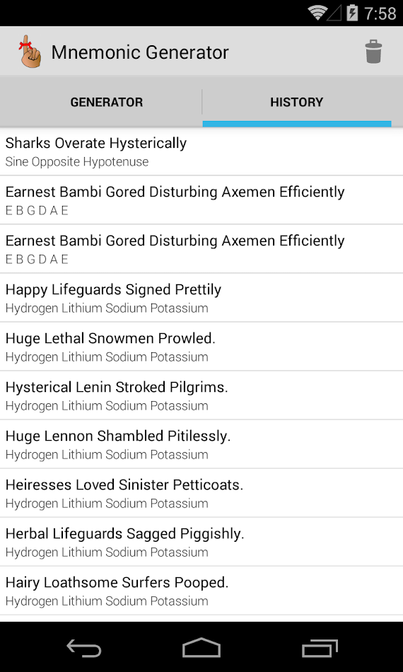 #5. Mnemonic Generator (Android) 由: Nifty Gnomes Pte Ltd