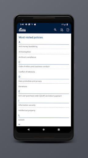 CEMEX Policies Screen 2