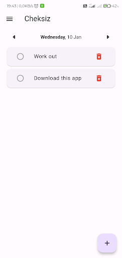 Android application To Do list screenshort