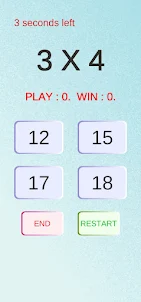 Match the multiplication table