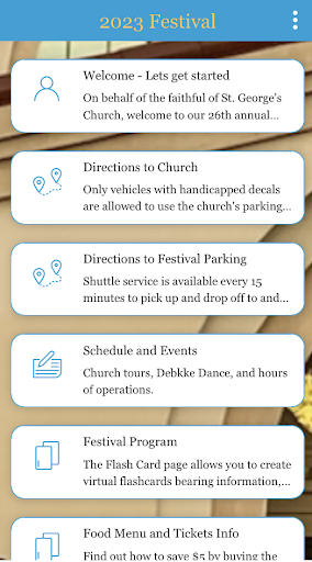 Android application St. George Events screenshort