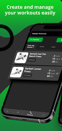 Android application JustLift - Gym Tracker, Logger screenshort