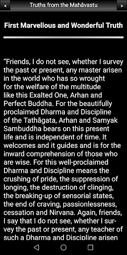 Truths from the Mahāvastu