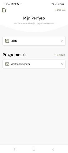 Android application Perfyso screenshort