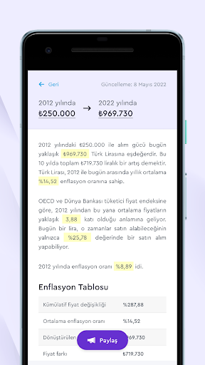 Enflasyon Hesapla Screen 3