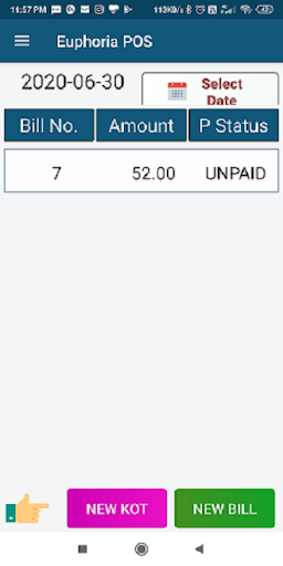 Android application Euphoria POS screenshort