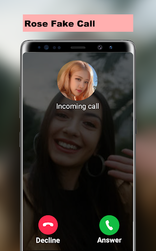 Android application Rose Fake Call screenshort
