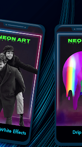 Neon Art Photo : Spiral Effect