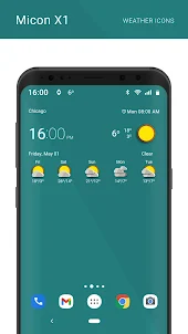 Micon X1 weather icon pack