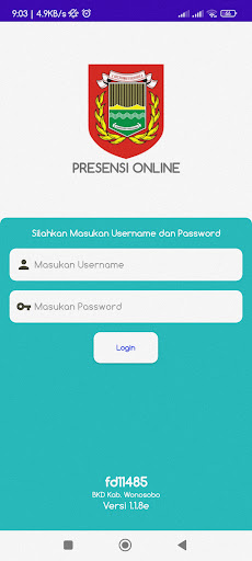Android application E-Presensi Pemkab. Wonosobo screenshort