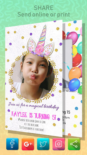 Birthday Photo Invitation Card Screen 3
