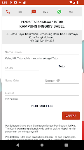 Android application Kampung Inggris Babel screenshort