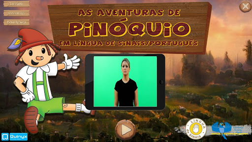 Android application Aventuras de Pinóquio Libras screenshort