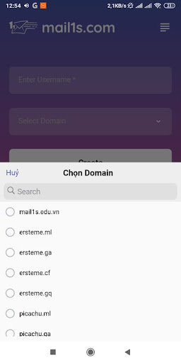 Mail1s - Tạo email 10p Screen 2