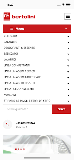 Android application Bertolini Shop screenshort