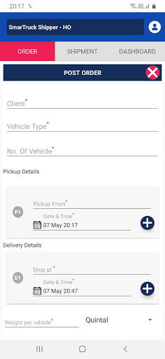 SmartShipper Screen 3