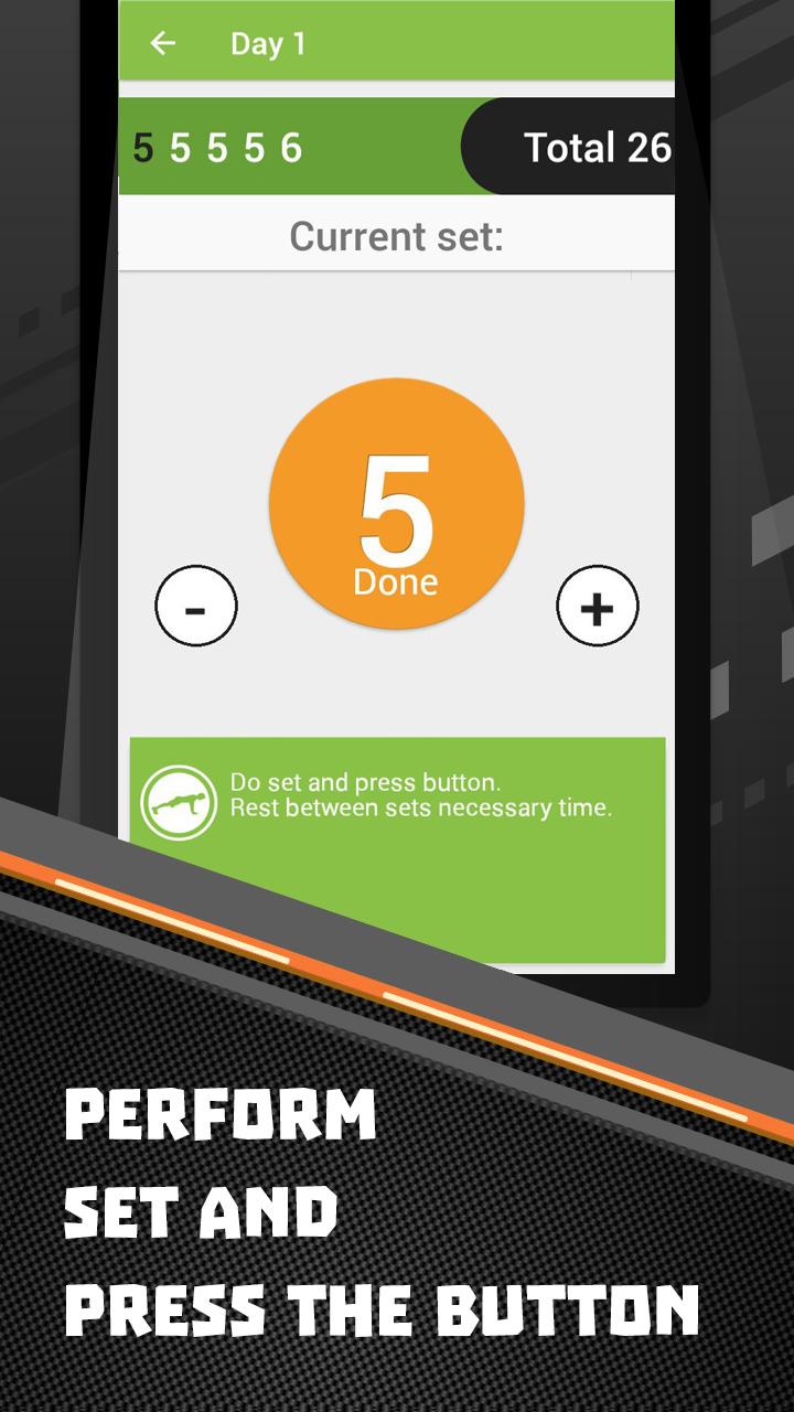 Android application Burpee workout screenshort